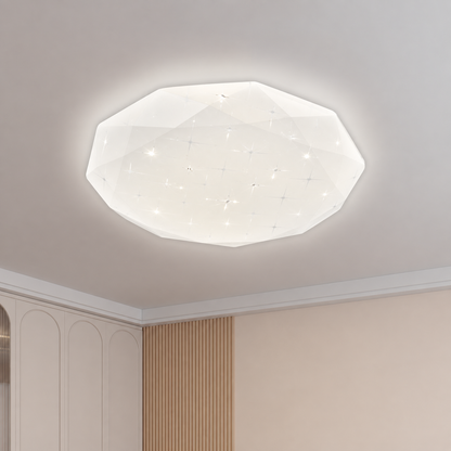 Εξάγωνο φωτιστικό οροφής LED 33 cm, 27W, 3000K / 4000K / 6000K, Λευκό, Μεταλλικό και Ακρυλικό