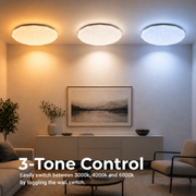 Εξάγωνο φωτιστικό οροφής LED 33 cm, 27W, 3000K / 4000K / 6000K, Λευκό, Μεταλλικό και Ακρυλικό