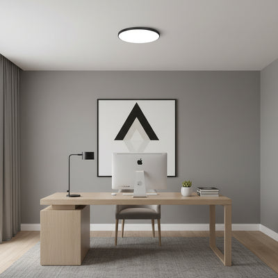 SOLIS LED φωτιστικό οροφής 37cm 32W Cold Light Μαύρο