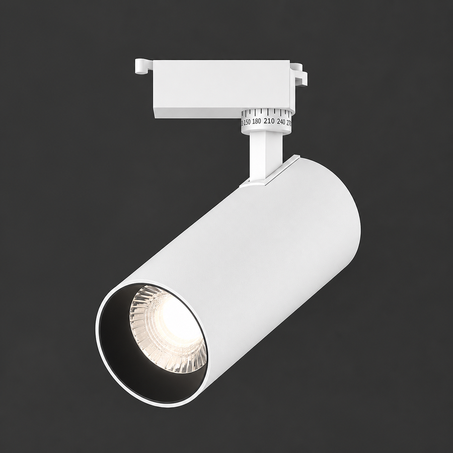 Προβολέας LED Track, Cold Light 6000K, 15,7x7cm, Ισχύς 19W, Metal, Λευκό