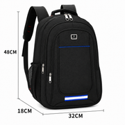 Rucsac Travel Business BAKU, 48x32x18 cm, Oxford, Negru si Albastru