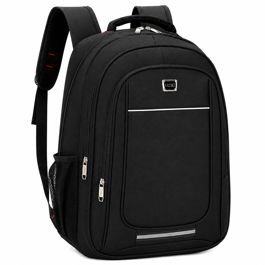 Rucsac Travel Business BAKU, 48x32x18 cm, Oxford, Negru si alb
