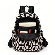BUKHARA Travel Business Backpack, 28x15x35 cm, Oxford, Ασπρόμαυρο