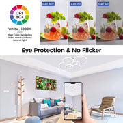 Πολυέλαιος LED με τηλεχειριστήριο BETTY 82W, 6 κύκλοι, κρύο/ζεστό/ουδέτερο φως, ρυθμιζόμενο, λευκό