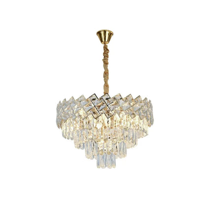 Crystal πολυέλαιος Windsor Noble 5XE27, διάμετρος 40cm, γυαλιστερό χρυσό, ρυθμιζόμενο ύψος