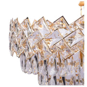 Crystal πολυέλαιος Windsor Noble 5XE27, διάμετρος 40cm, γυαλιστερό χρυσό, ρυθμιζόμενο ύψος