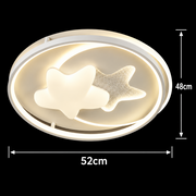 Πολυέλαιος LED με τηλεχειριστήριο ISTARAVSHAN, Shape of Heavenly Bodies, 87W, Ψυχρό/Ζεστό/Ουδέτερο φως, Ρυθμιζόμενο, Λευκό