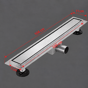 Τύπος υδρορροής δαπέδου Siphon 7 x 100 cm, ανοξείδωτο ατσάλι 304, ασήμι