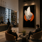 Tablou Sticla Aripi de Lumina, 80 x 160 cm, Sticla si MDF