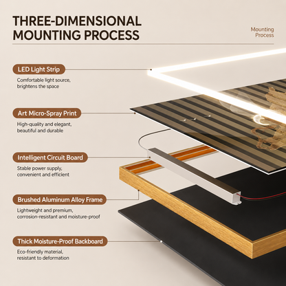 Tablou Sticla cu iluminare LED Harta a Lumii, 60 x 120 cm, Aliaj de Aluminiu si MDF
