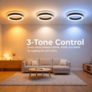 MODERN LED Πολυέλαιος 25W, Διάμετρος 20cm, Στρογγυλός, Κρύο/Ζεστό/Ουδέτερο φως, Μαύρο