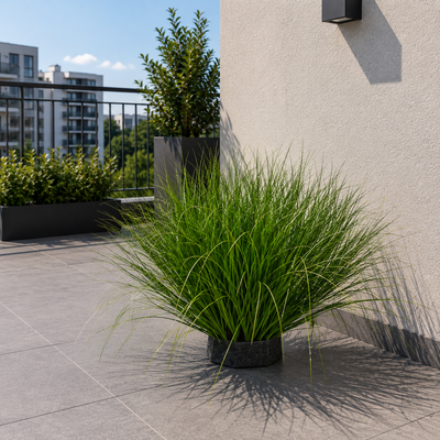 Curved Onion Grass Bush Τεχνητό φυτό, 38cm, Υψηλής πυκνότητας, πράσινο, χωρίς γλάστρα