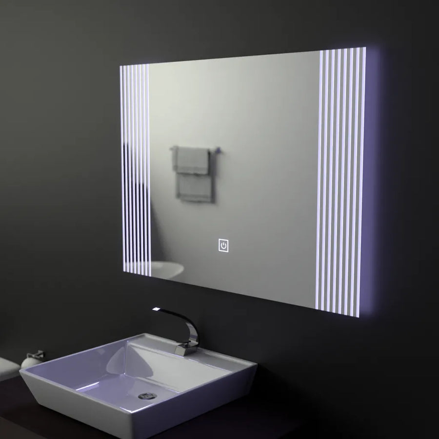 Mirror LED ορθογώνια 80x60cm Πλαίσιο Infinity Basic Touch