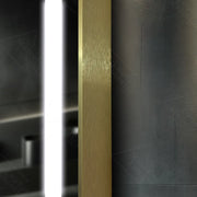 Mirror LED ορθογώνιο 60x80cm Verite Royale Gold Motionglow Marcello Dimable Clock Disrosting System