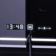 Mirror LED ορθογώνιο 90x60cm σόλα SENSER SENSTOR SYSTER SYSTER MARCELLO CLOCK & Θερμόμετρο