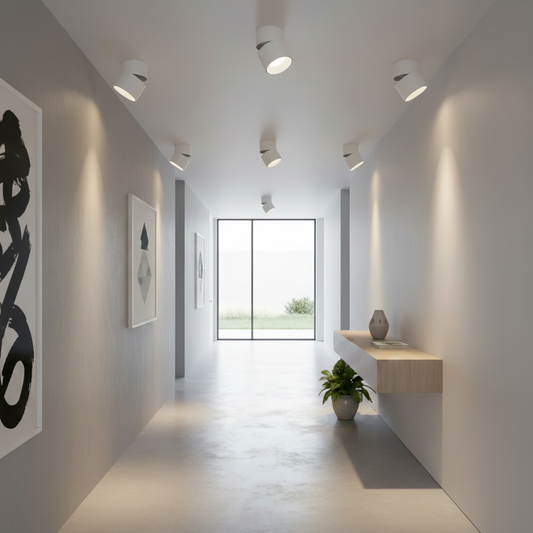 Proiector LED TINNIE, Rotativ, 9W, Lumina Neutra 4000K, Alb