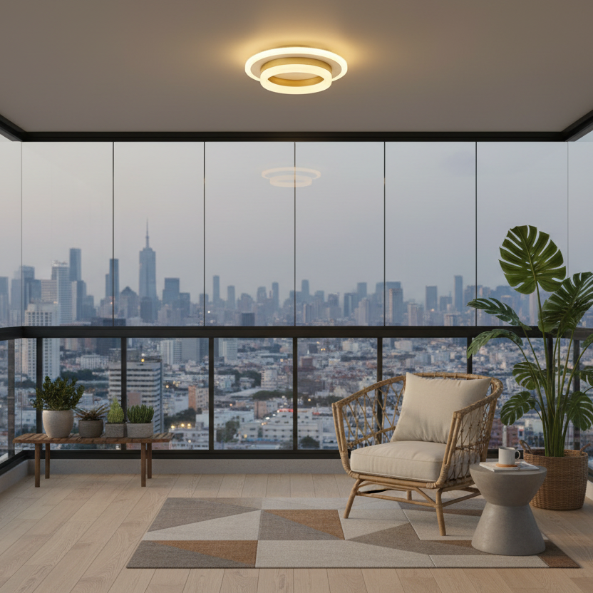 Πολυέλαιος LED SOLENA ROTONDA 21W, Διάμετρος 25cm, Κρύο/Ζεστό/Ουδέτερο φως, Χρυσό Λευκό