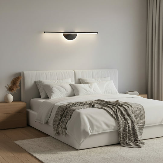 Διακοσμητικό LED φωτιστικό τοίχου BARAM, 21W, 60cm, Ζεστό / Ουδέτερο / Ψυχρό φως, Μαύρο, Μεταλλικό και Ακρυλικό