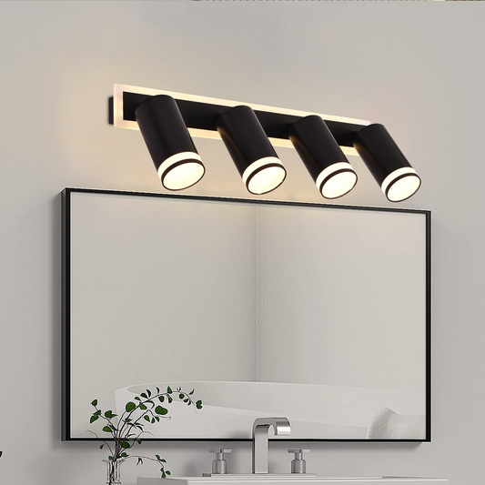 LED Πολυέλαιος Ellen 46W Κρύος/Ζεστός/Ουδέτερος Προβολέας Ρυθμιζόμενος Ακρυλικός και Μαύρο Μεταλλικό