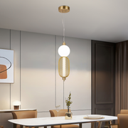 Κρεμαστός πολυέλαιος LED LM550/2GD, 11W, Φως 3000/4000/6000K, Χρυσός, Ρυθμιζόμενο ύψος