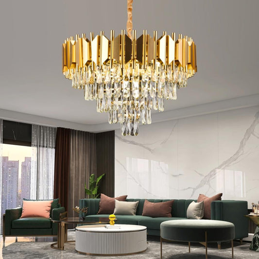 Πολυέλαιος Crystal Braylen 8x E27 60cm Χρυσή διάμετρο