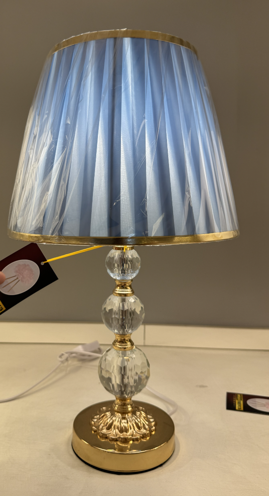Λάμπα VZ213BL, 1x E27, Metal and Textile, Blue and Gold Lamps & Lamps Προεπιλεγμένος τίτλος Alessandro Design