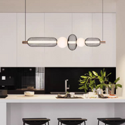 Κρεμαστός πολυέλαιος LED LM551/5BK, 28W, Light 3000/4000/6000K, Μαύρος, Ρυθμιζόμενο ύψος