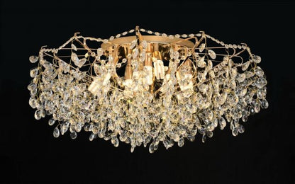 Crystal Chandelier CC9334/10FGD, 10x E14, Διάμετρος 80cm, Χρυσός
