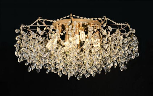 Crystal Chandelier CC9334/10FGD, 10x E14, Διάμετρος 80cm, Χρυσός