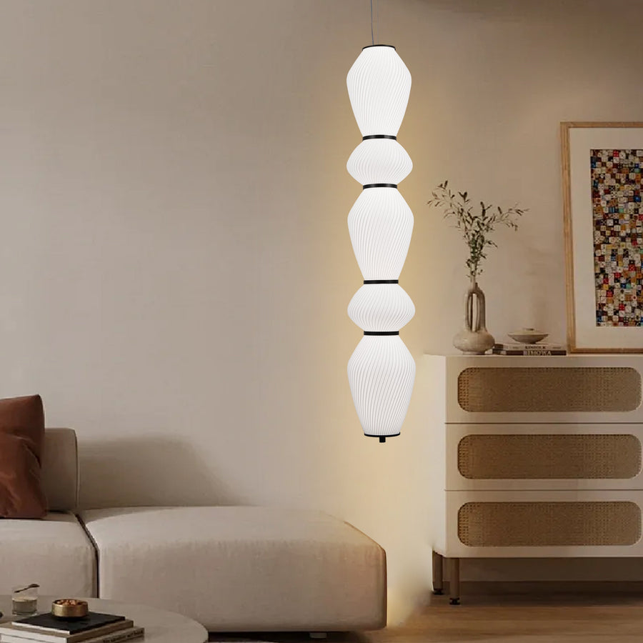 Κρεμαστός πολυέλαιος LED με τηλεχειριστήριο 78W, LM510/5BK, Ρυθμιζόμενο Ύψος, Θερμό/Ψυχρό/Ουδέτερο φως 3000K/4000K/6000K, Λευκό, Μεταλλικό