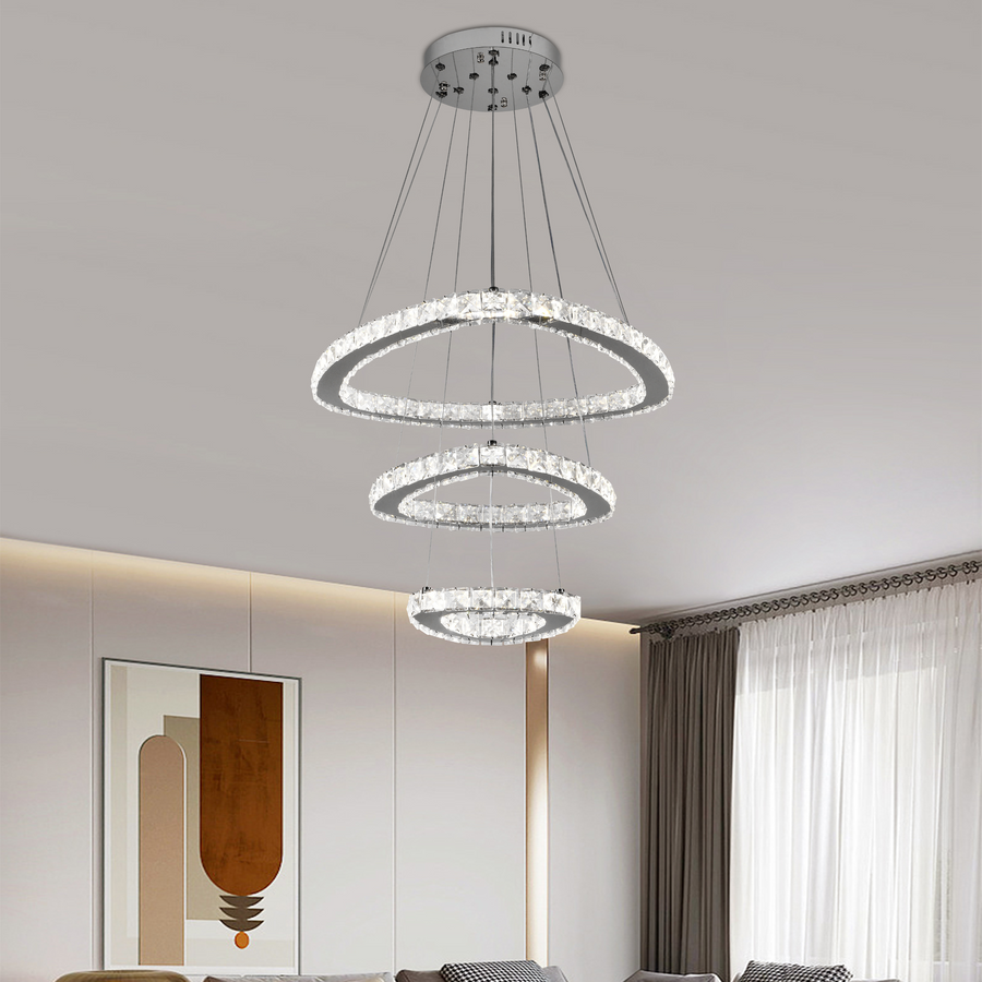 Lulus LED Crystal με το τηλεχειριστήριο Silver Latifah 118W