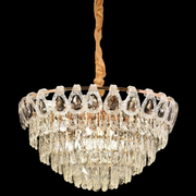 Πολυέλαιος Crystal Windsor Elegance 6x E14, διάμετρος 49cm, γυαλιστερό χρυσό, ρυθμιζόμενο ύψος