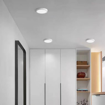 Στρογγυλό φωτιστικό οροφής LED, 24W, 17cm, 6000K, Λευκό μέταλλο - Ψυχρό φως