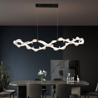 Κρεμαστός ακρυλικός πολυέλαιος LED LT762/2GD, 36W, Θερμό/Ουδέτερο/Ψυχρό φως 3000/4000/6000K, Χρυσό Λευκό, Ρυθμιζόμενο ύψος