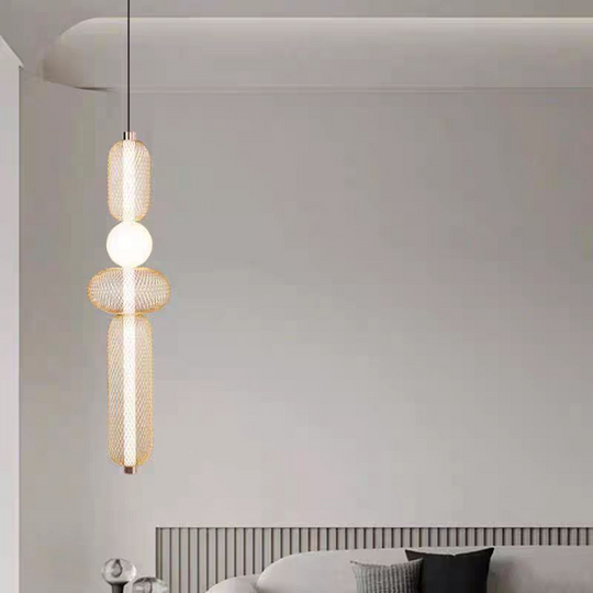 Κρεμαστός πολυέλαιος LED LM551/4GD, 23W, Light 3000/4000/6000K, Χρυσός, Ρυθμιζόμενο ύψος Μοντέρνοι Πολυέλαιοι Προεπιλεγμένος τίτλος Alessandro Design