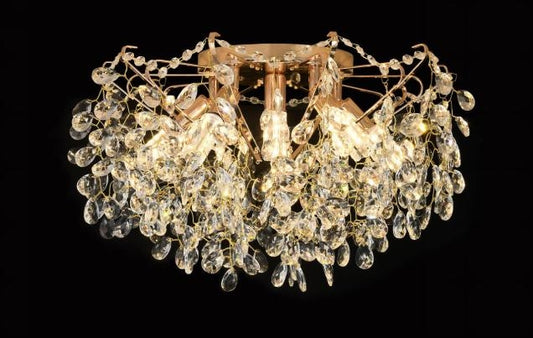 Crystal Chandelier CC9334/6FGD, 6x E14, Διάμετρος 50cm, Χρυσός