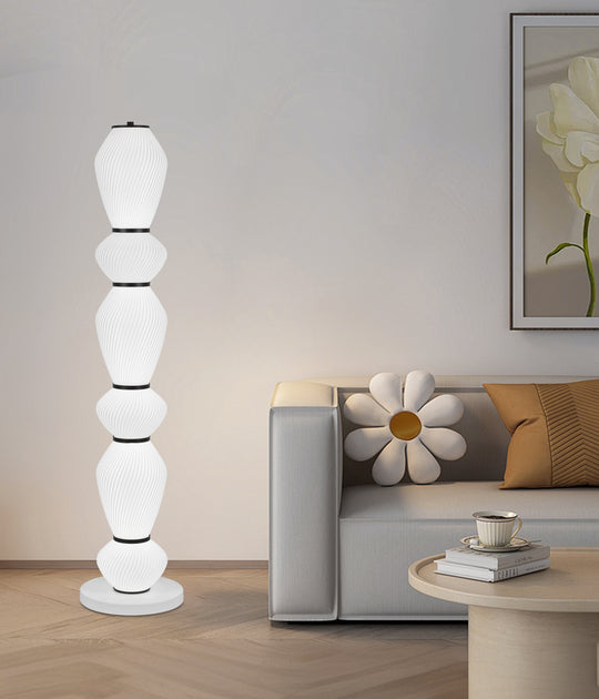 Λάμπα LED με τηλεχειριστήριο 82W Modern LP510/6BK 120Cm Μαύρο Veioze & Lampadare Προεπιλεγμένος τίτλος Alessandro Design