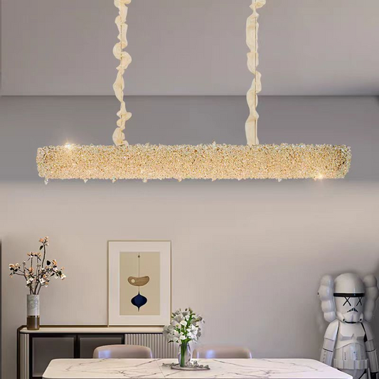 Crystal Chandelier, PRAGUE Imperio, 35W, Διάμετρος 100cm, Κρύο/Ζεστό/Ουδέτερο φως, Χρυσό, Ρυθμιζόμενο ύψος
