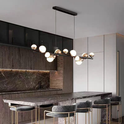 Aurion 29W Ακρυλικός LED Κρεμαστός πολυέλαιος με τηλεχειριστήριο, ρυθμιζόμενο, μαύρο χρυσό, μέταλλο και ακρυλικό