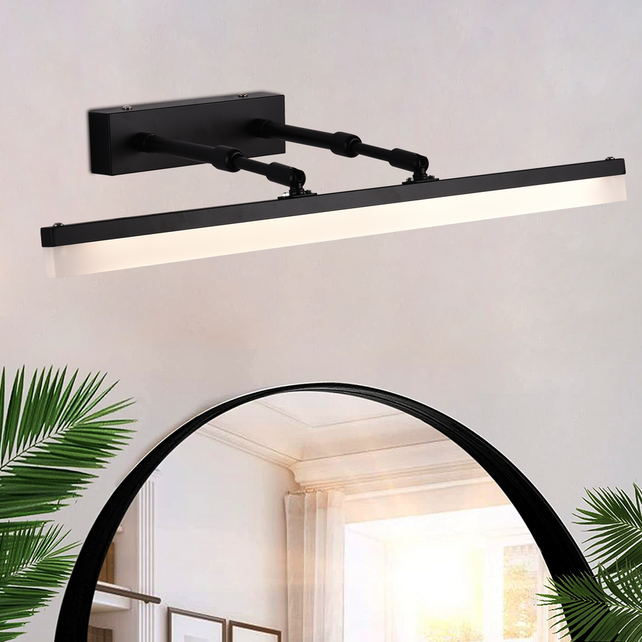 Aplica LED de Baie, MALAWI, 10W, liniara, lumina Neutra, Negru