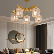 Μοντέρνος κλασικός πολυέλαιος LC110/5GD με κρύσταλλο, 5xE27, χρυσό, μέταλλο και κρύσταλλο