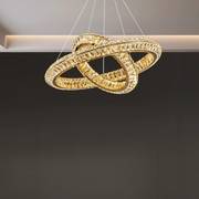 Πολυέλαιος LED LLC130/1CH, Κρύσταλλο και Μέταλλο, 31W, 1 Κύκλος, Ρυθμιζόμενος, Ρυθμιζόμενος Ύψος, Κρύο/Ζεστό/Ουδέτερο φως, Πολυτελής Φωτισμός