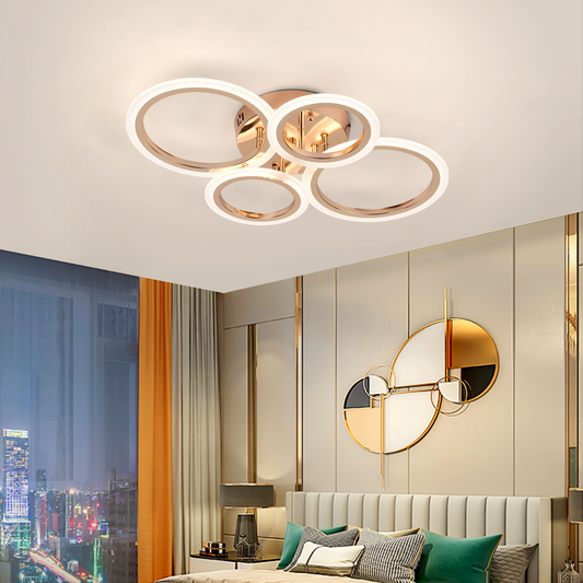 Lulus LED 44W Betty Gold - 4 κύκλοι, τεύτλα, κρύο/ζεστό/ουδέτερο φως