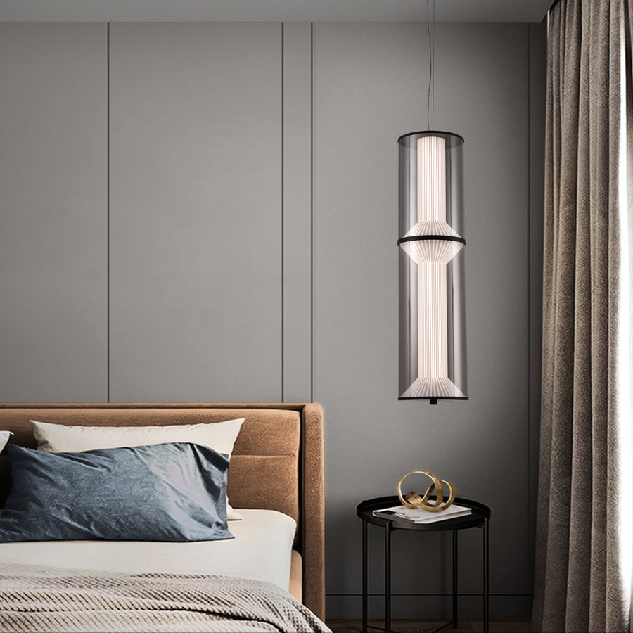 Κρεμαστός πολυέλαιος LED με τηλεχειριστήριο 48W, LM511/2BK, Ρυθμιζόμενο ύψος, Ζεστό/Ψυχρό/Ουδέτερο φως, Μαύρο, Μεταλλικό