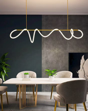 Elara 96W Ακρυλικός LED Κρεμαστός Πολυέλαιος με Τηλεχειριστήριο, Dimmable, 3000K/4000K/6000K, Χρυσός