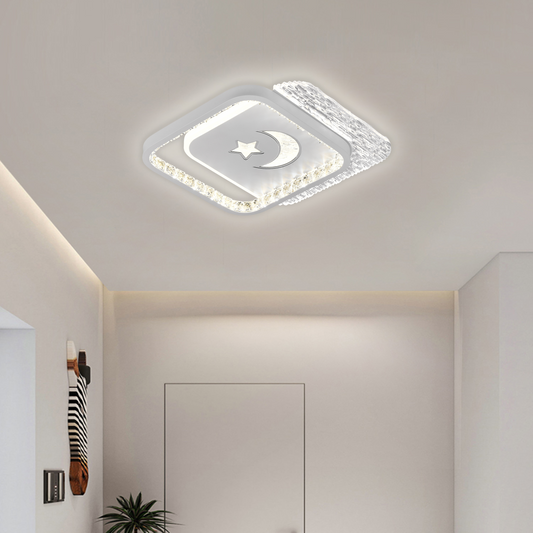 LED LED Nyxora Quadro, 36W, 2 τετράγωνα, κρύο/ζεστό/ουδέτερο φως, μαύρο