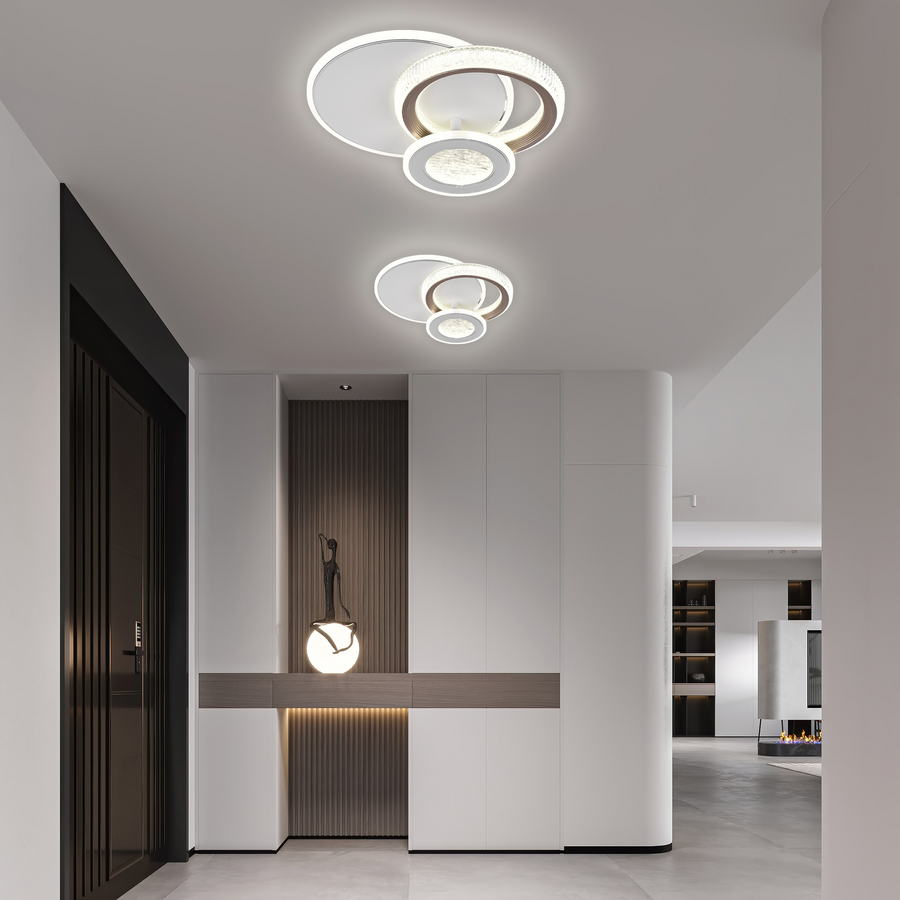 LED LED Fractalum Rondo, 36W, 3 κύκλοι, κρύο/ζεστό/ουδέτερο φως, μαύρο