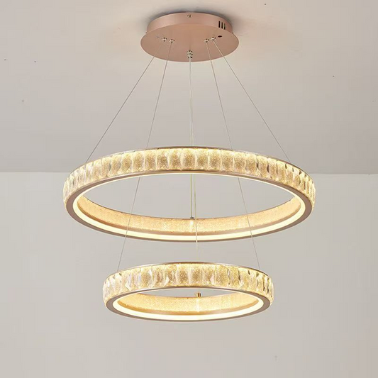Candelabru Cristal, Kensington Magno, 62W, Auriu, 2 elemente, Inaltime reglabila, Lumina Calda/Rece/Neutra