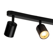 Μοντέρνος Κλασικός Πολυέλαιος, LC500/4BK με Γραμμικό Προβολέα, 4XGU10, Μεταλλικός, Μαύρος