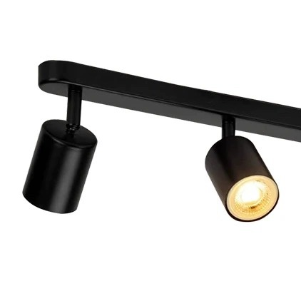 Μοντέρνος Κλασικός Πολυέλαιος, LC500/4BK με Γραμμικό Προβολέα, 4XGU10, Μεταλλικός, Μαύρος